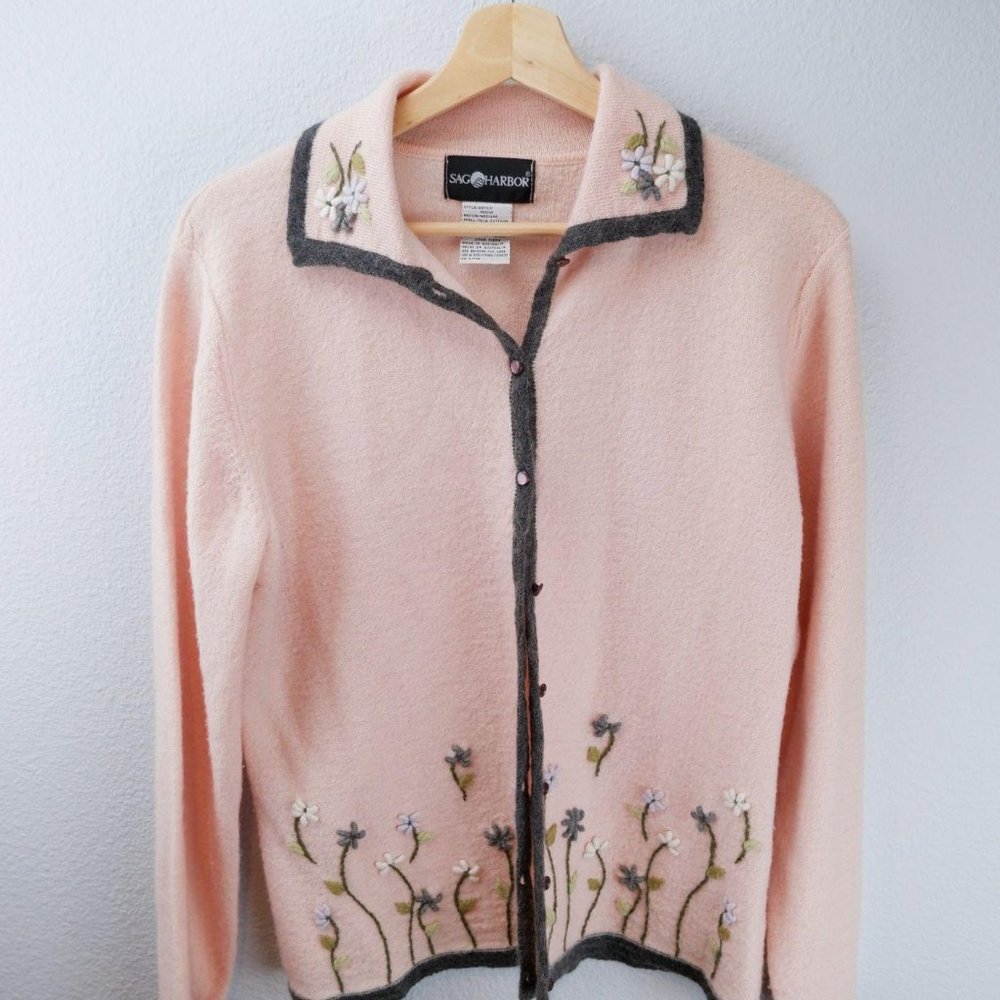 Vintage Sag Harbor Wool & Mohair Blend Sweater